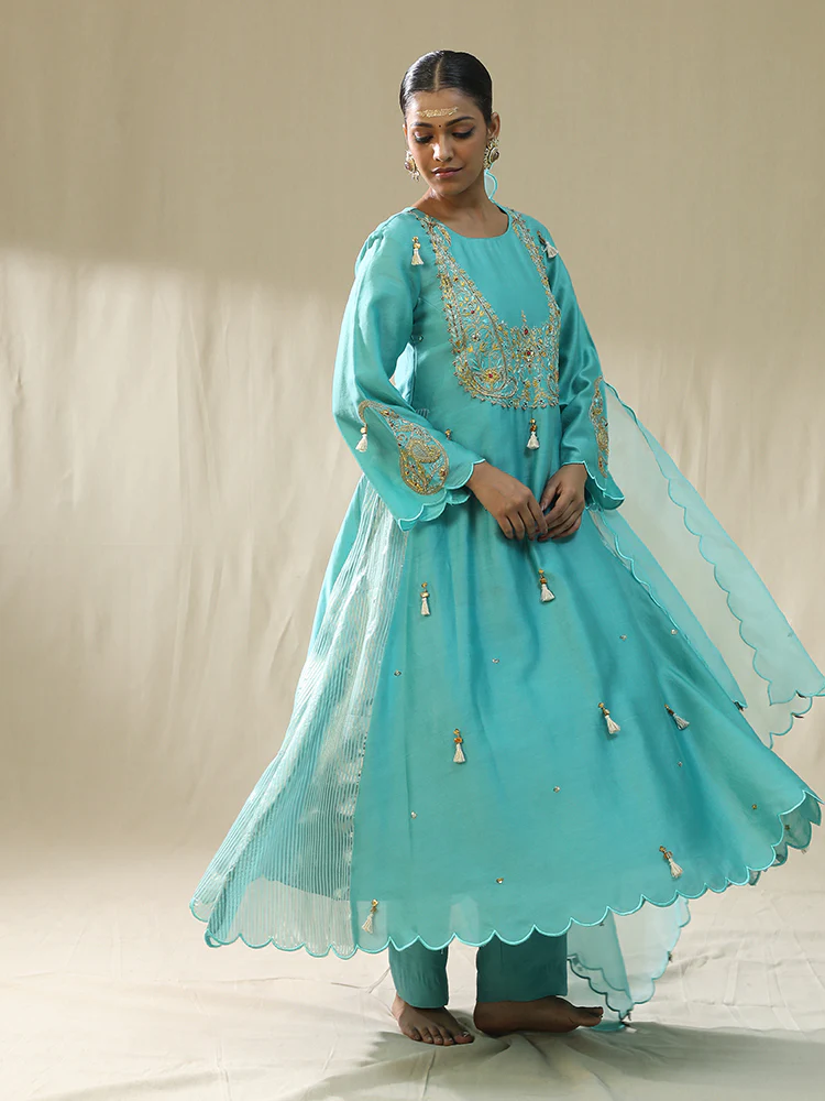 Firozi ambi A line suit set - Image 2
