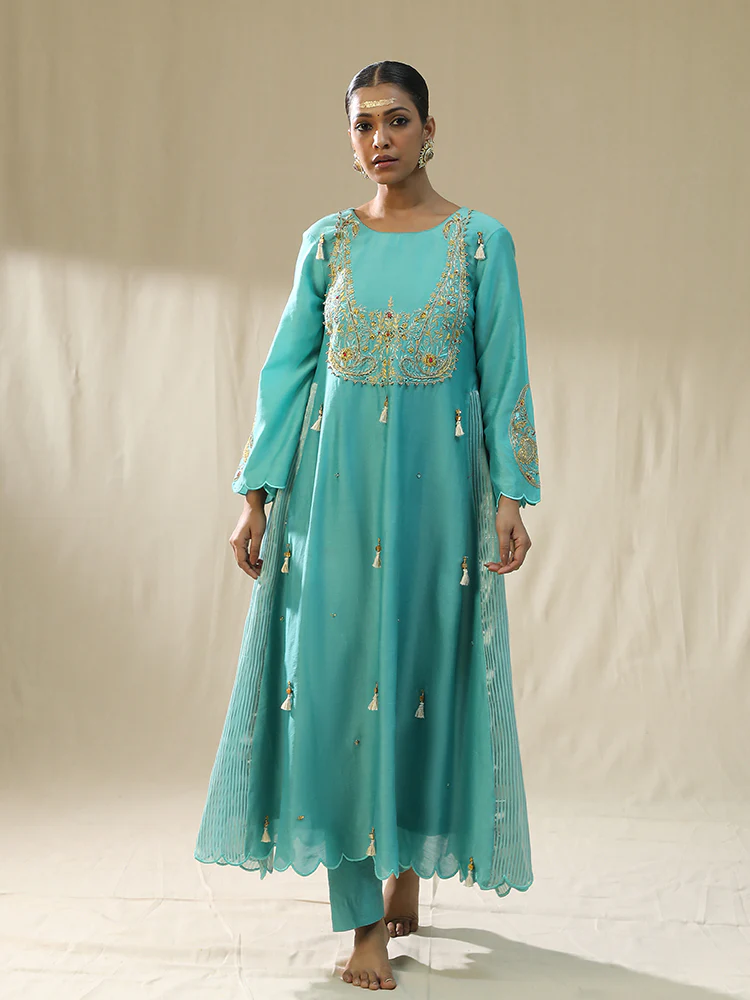 Firozi ambi A line suit set - Image 4