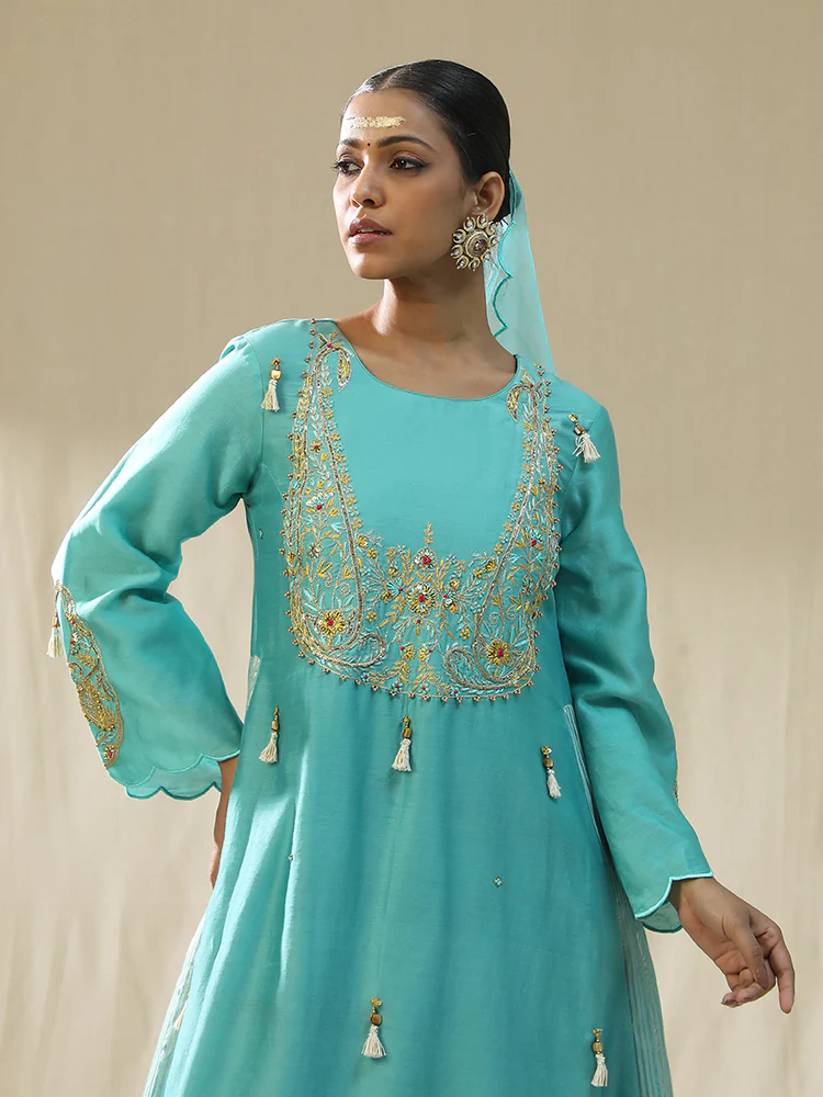 Firozi ambi A line suit set - Image 7
