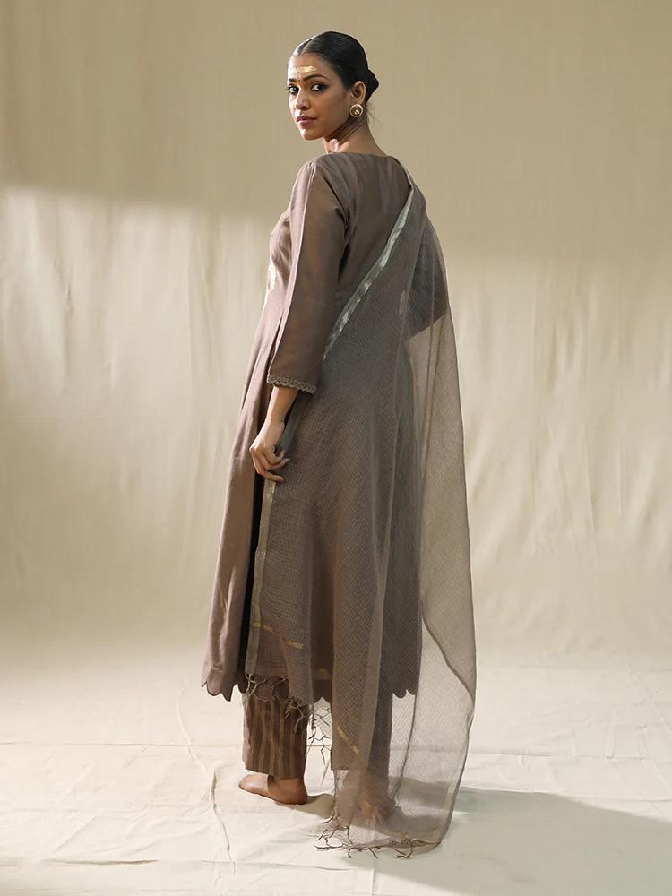 Mocha brushstroke suit set - Image 3