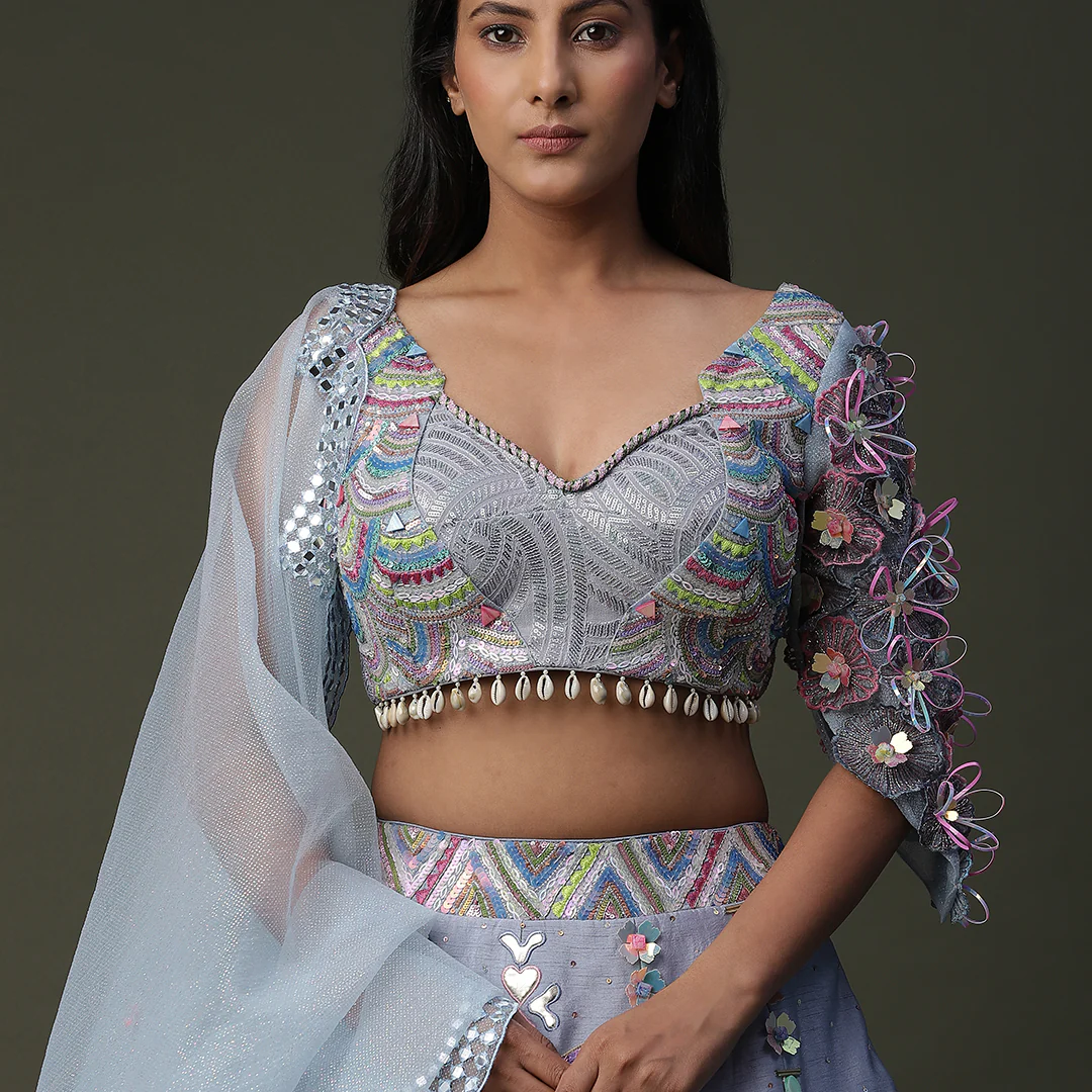 Riva Diva In sun flower handpainted lehenga - Image 3