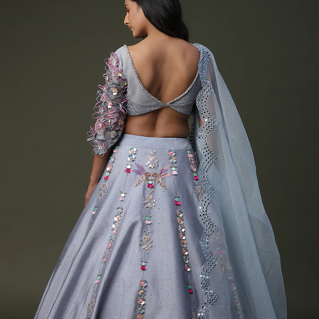 Riva Diva In sun flower handpainted lehenga - Image 4