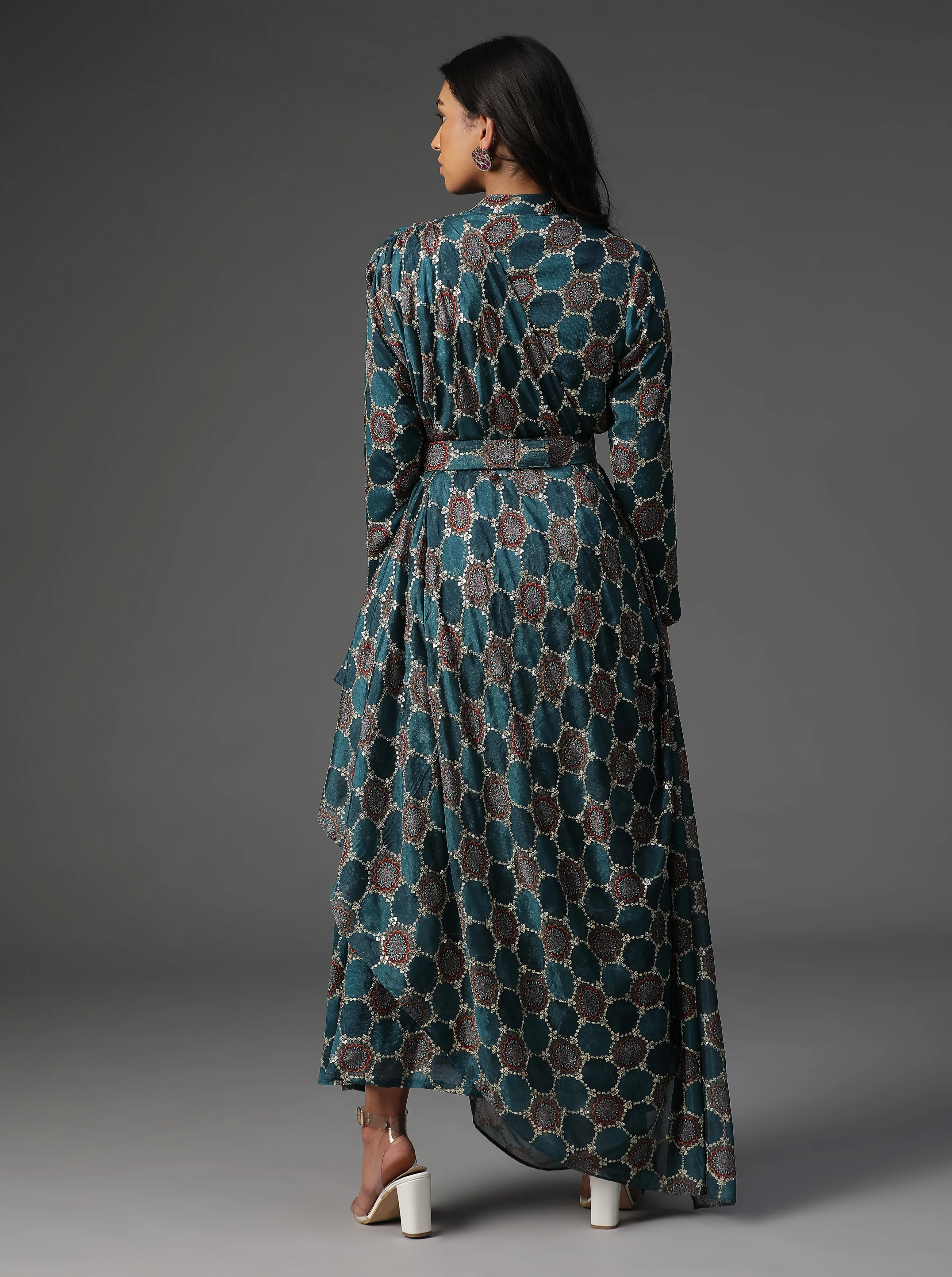 Teal Blue Cowl Drape Concept - Image 5