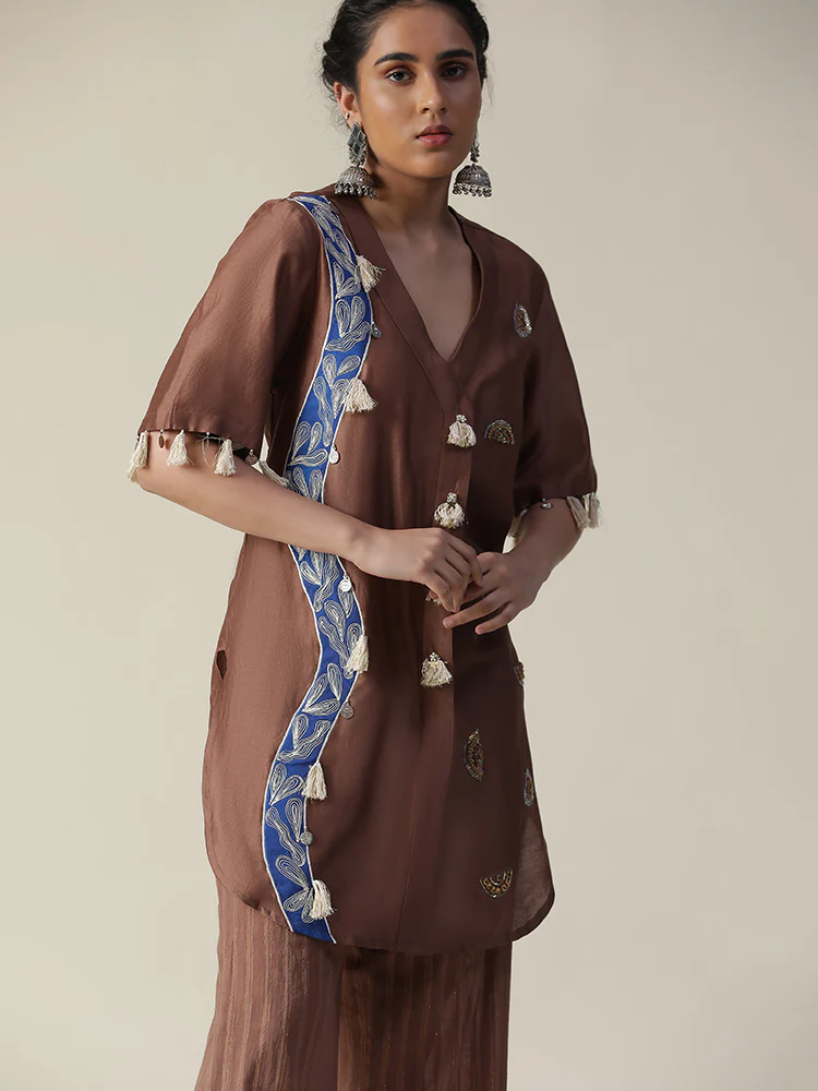 Van dyke brown hand painted coord set - Image 4