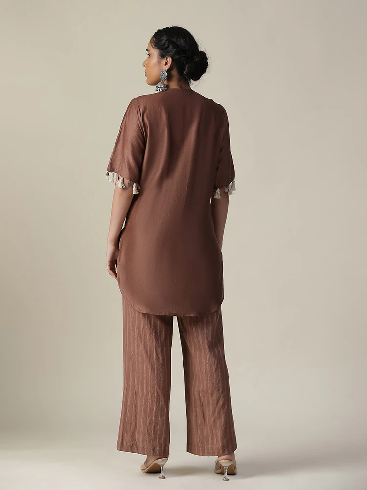 Van dyke brown hand painted coord set - Image 6