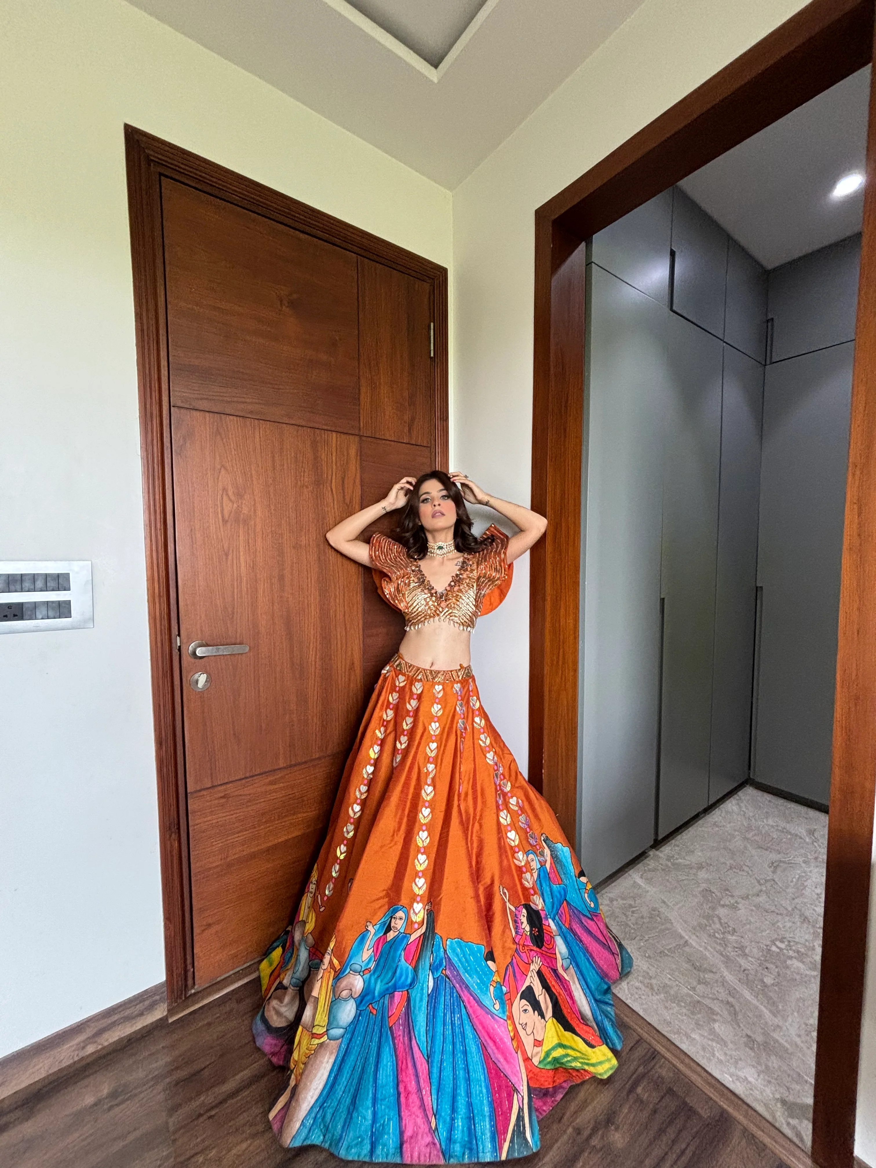Vanshika Gaba in modern baraat lehnga - Image 3