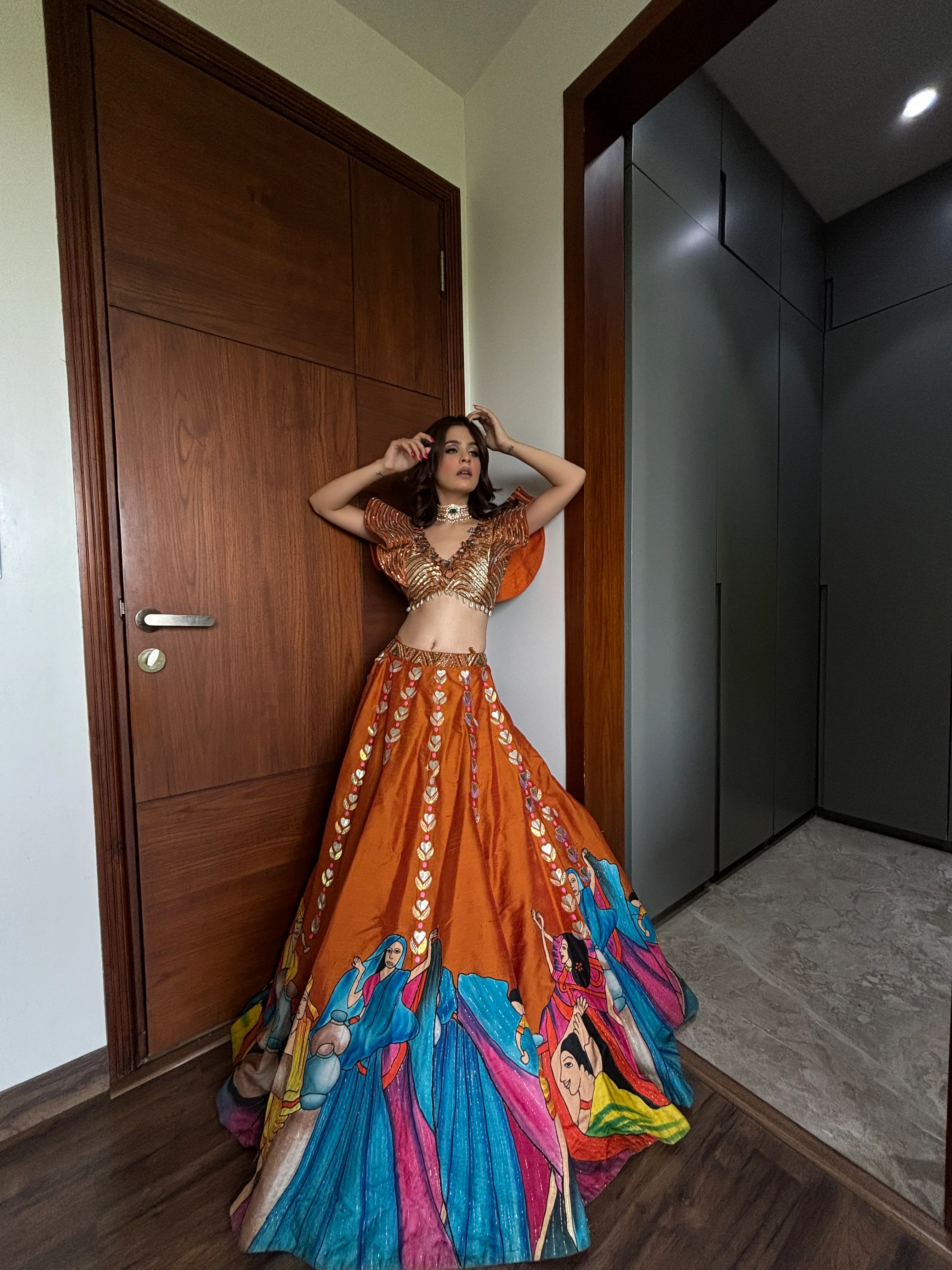 Vanshika Gaba in modern baraat lehnga - Image 5