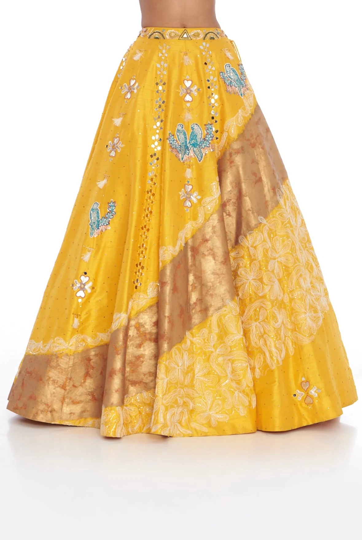 Yellow Foil Handpainted Lehnga set - Image 3