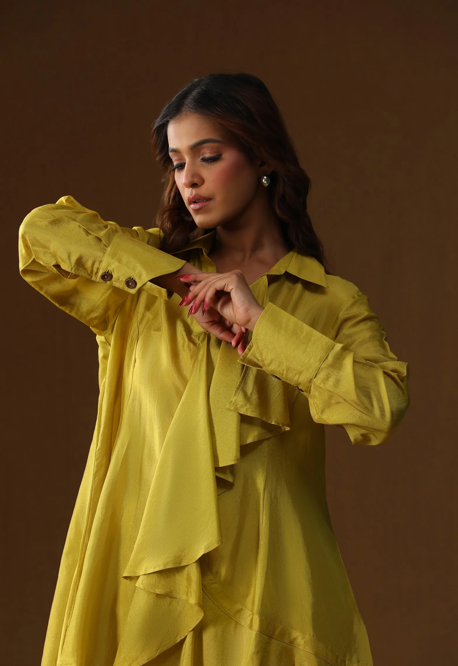 Yellow handpainted coord set - Image 3